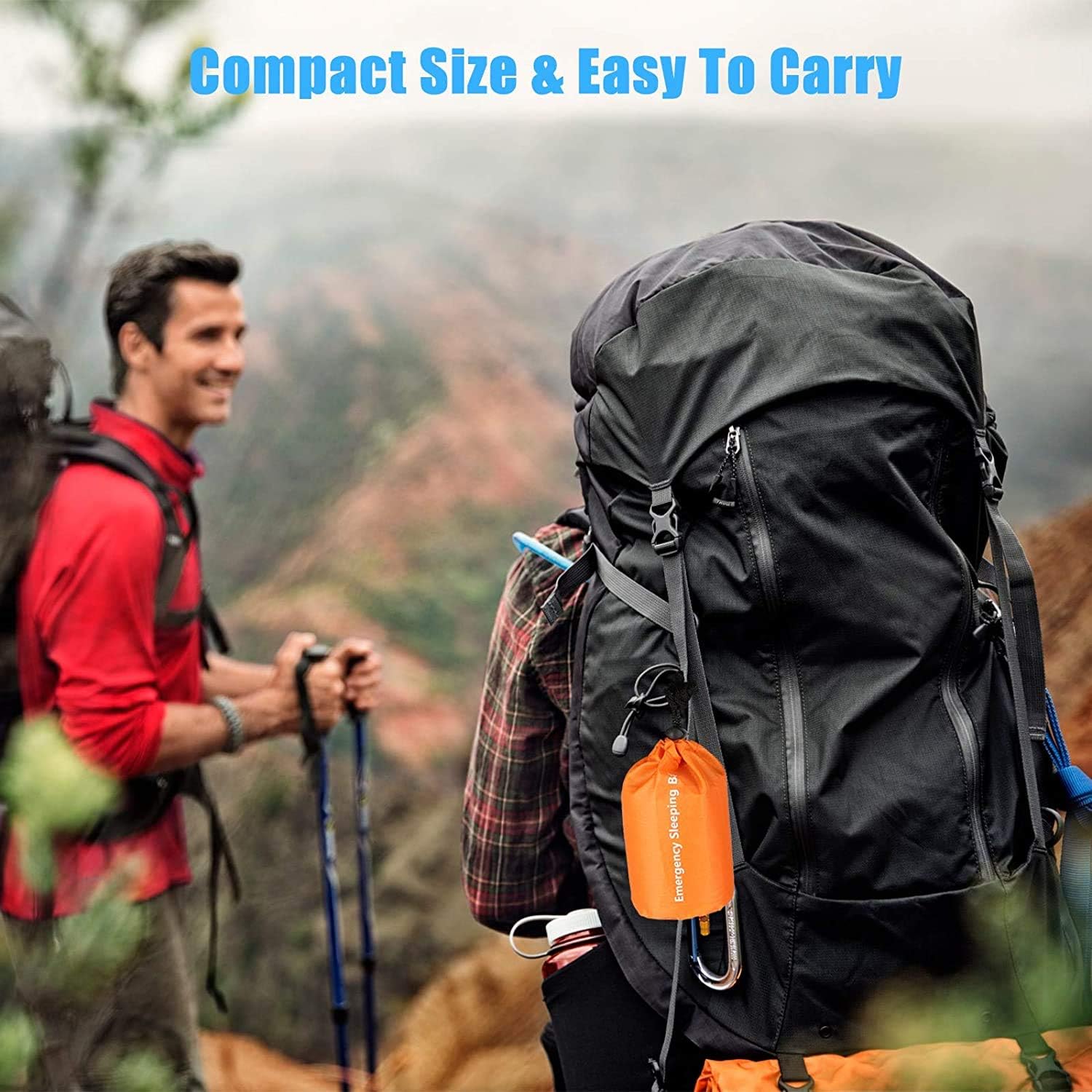 EEEKit Emergency Sleeping Bag, 2Pack Lightweight Waterproof Survival Bivy Sack, Thermal Emergency Blankets Portable Mylar Survival Gear with Survival Whistle for Camping, Hiking, Outdoor : Sports & Outdoors