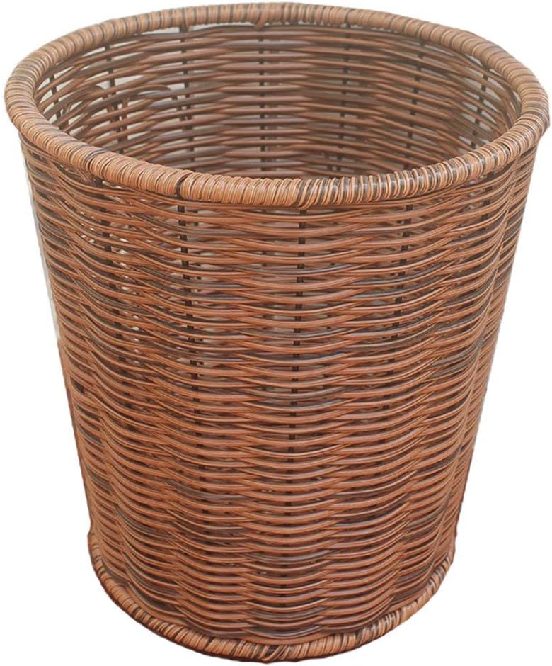 Giow Bote de Basura Canasta de Almacenamiento de Mimbre de plástico