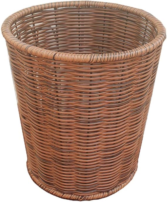 Giow Bote de Basura Canasta de Almacenamiento de Mimbre de plástico