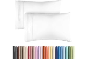 Queen Pillow Cases Set of 2 - Ultra Soft Hotel Quality Pillowcase Covers - Comfy, Cozy & Wrinkle Free - Shrinkage, Stain and 
