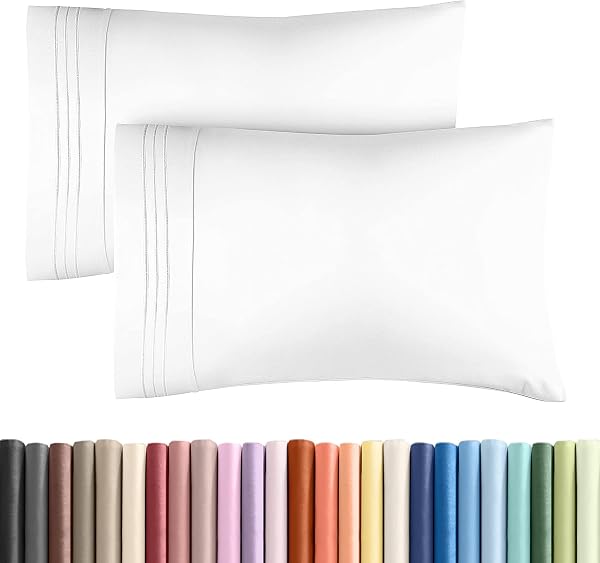 King Pillow Cases Set of 2 - Ultra Soft Hotel Quality Pillowcase Covers - Comfy, Cozy & Wrinkle Free - Shrinkage, Stain and F