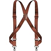 Infithvac Men's Suspender Heavy Duty Swivel Adjustable Braces 1.4 Inch Wide Big and Tall Men Side Hook