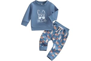 AMNNCHYA Toddler Baby Girl Boy St St Patricks Day Outfit Shamrock Long Sleeve Sweatshirt Top Charm Pants Infant Set