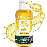 Bio Pure Skincare Oil - Moisturizer for Dry Skin - Pregnancy Stretch Mark Prevention - Oil for Scars - Stretch Mark Treatment with Sweet Almond for skin (4oz)