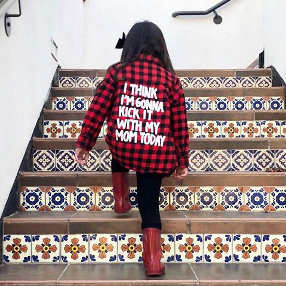 Toddler Long Sleeve Shirt Baby Boy Girl Plaid Top for Toddler Spring Winter Coat for Kid: Clothing