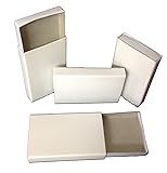 50 Plain White Cardboard Slide Tray Match Type