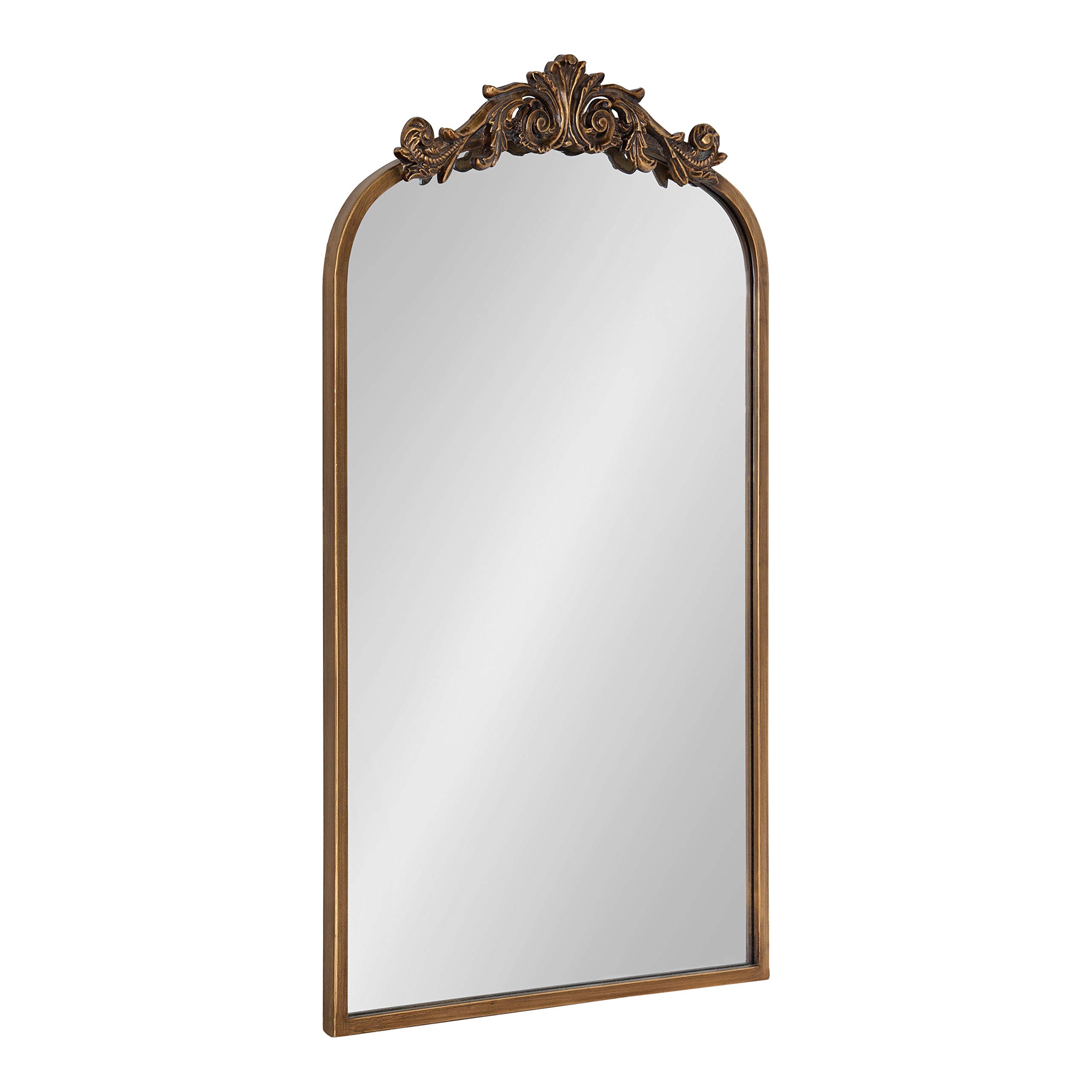 Photo 1 of **REFERENCE IMAGE**Kate and Laurel Arendahl Traditional Arch Mirror, 19" x 30.75", Gold, Baroque Inspired Wall Decor