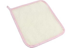 QUMIIRITY 5pcs Nylon Exfoliating Cloths for Face and Body Deep Cleaning Quick Drying Wash Towels Soft Pink