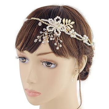 Amazon Com Ulapan Bride Hair Band Rhinestones Wedding Headband