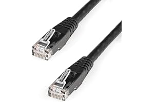 StarTech.com C6PATCH2BK Black Molded RJ45 UTP Gigabit Cat6 Patch Cable, 2-Feet