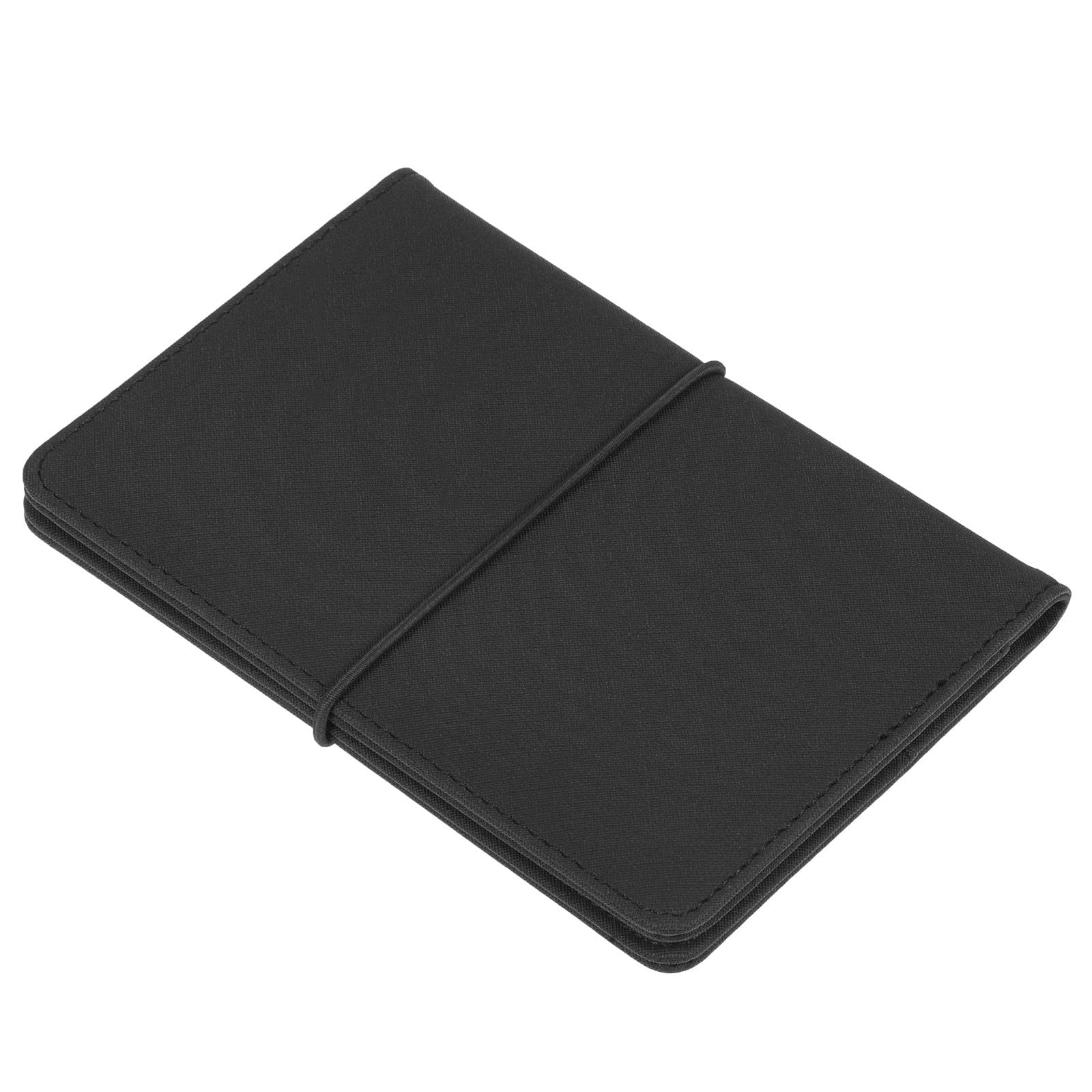 PATIKIL 5.8"x3.9" PU Leather Card Holder Cover, Travel Wallet Card Case Document Organizer, Black