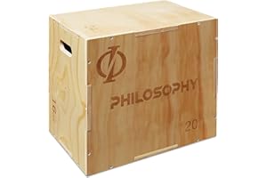 Philosophy Gym 3 in 1 Wood Plyometric Box - Jumping Plyo Box for Training and Conditioning