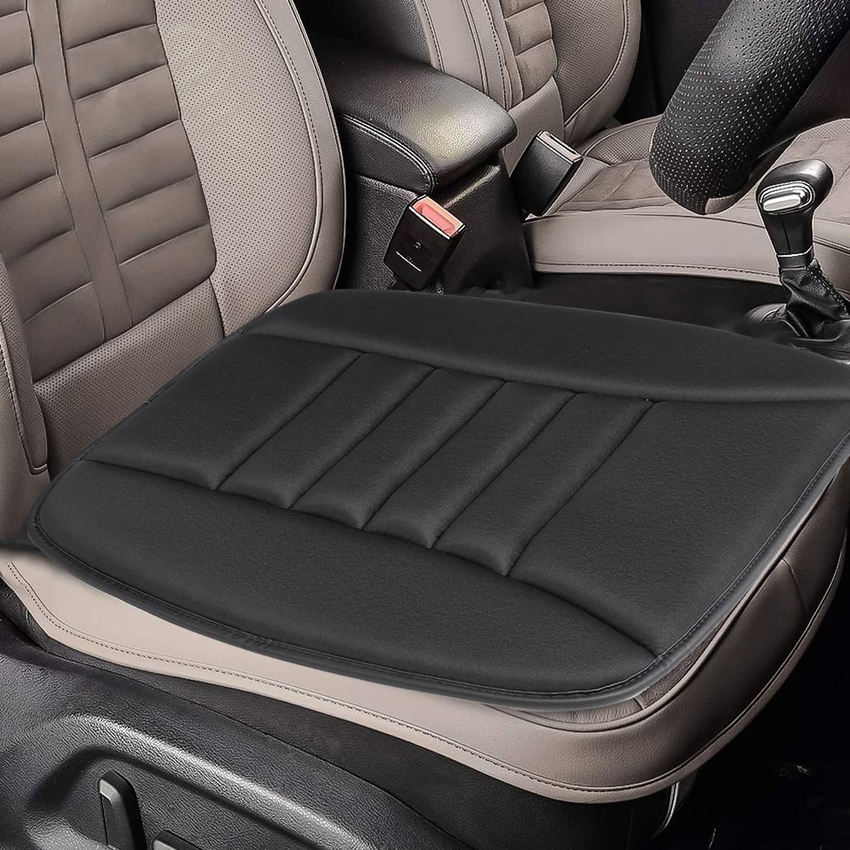 Tsumbay Memory Foam Car Seat Cushion - Premium Comfort & Back Pain Relief for Driving - Non-Slip, Universal Fit for Car, Office & Home Chairs, 10.2" Lx7.8 W×4.7" H
