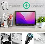 Jsdoin Hand Held Fan Portable USB Rechargeable 5 Speeds LED Display White view 6