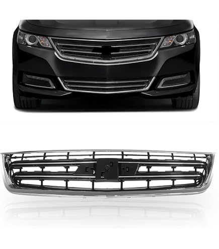 X4-COAP Front Bumper Grille For Chevy Impala – Dark Gray Chrome – 2016-2006 – Replaces 10333712
