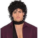 Forum Novelties 80s Rock Star Royalty Wig Black, One Size