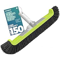 OSAMEDA 18" Pool Brush Head - Scrub Brushes, Curved Ends, Gr