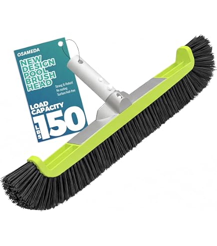 Tête De Brosse De Piscine De 43 Cm, Brosse De Nettoyage Avec Poils En Nylon A Extremite Incurvee Poils Gris Et Blancs Convient Aux Piscines 96598609