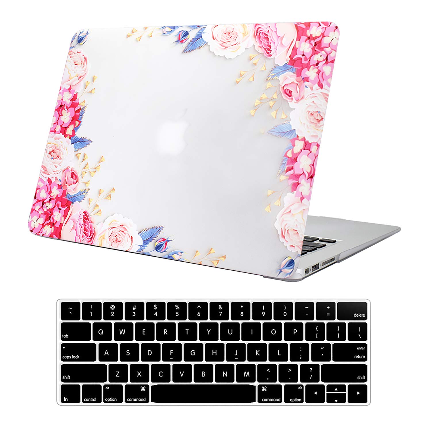AUSMIX Compatible with MacBook Pro 13 inch Case M1 A2338/A2289/A2251/A2159/A1989/A1706/A1708 Release 2020 2019 2018 2017 2016,Plastic Hard Shell Case & Keyboard Cover for Mac Pro 13 inch, Roses