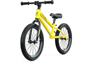 GASLIKE 16 Inch Balance Bike for Big Kids Ages 4-8 Years Old Boys and Girls, No Pedal Sports Training Bicycle, Adjustable Seat Pneumatic Tires Quick Assembly