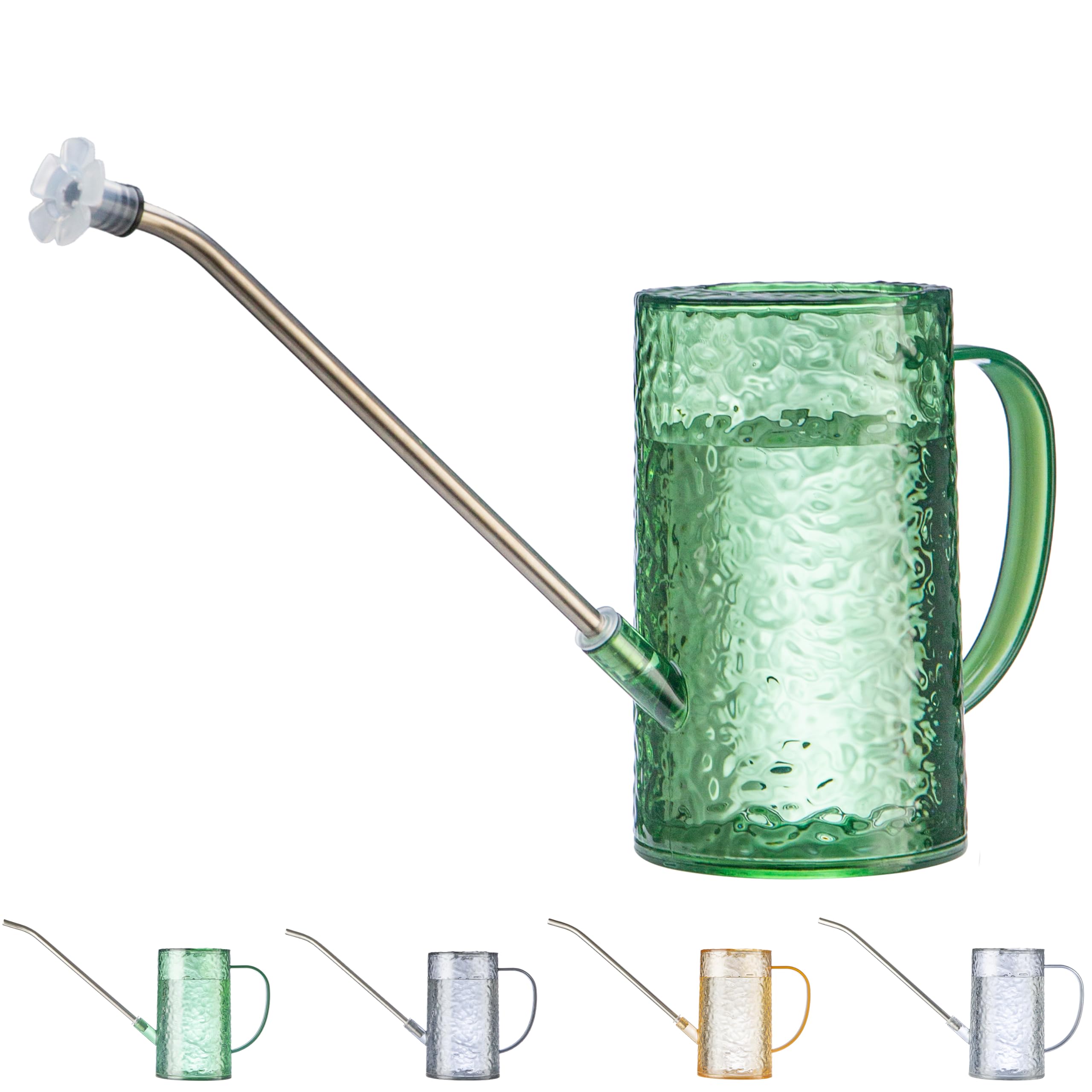 Photo 1 of Small Watering Can for Indoor Plants - 34oz Leakproof Lightweight Pot with Long Spout & Bonus Shower Head, Indoor Watering Can for House Plants in Sage Green