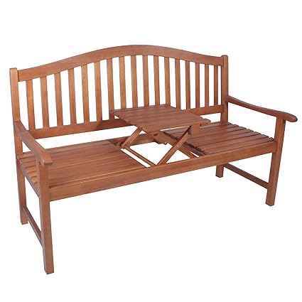 Benelando 3 Sitzer Gartenbank In Weiss Aus Eukalyptusholz