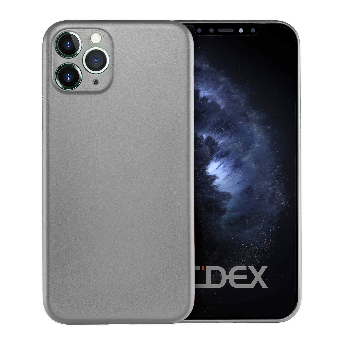 doupi UltraSlim Case for iPhone 11 Pro Max (6.5 inch), Ultra Thin Fine Mat Feather Light Skin Protective Cover, Grey