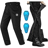 ILM Detachable Winter Motorcycle Riding Pants Men CE 2 Armored with Full Leg Zipper Cold Weather Dirt Bike Overpants PF1