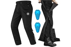 ILM Detachable Winter Motorcycle Riding Pants Men CE 2 Armored with Full Leg Zipper Cold Weather Dirt Bike Overpants PF1