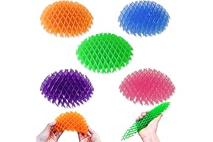 ZOMGURD 5 Packs Fidget Worm Toy, Worm Fidget Toy, Cute Worm Shaped Ornament, Resistance Fidget Toys Adults Stress Anxiety Relief Toys, Fidget Worm Toy Weird Sensory Toy Portable for Adults Children