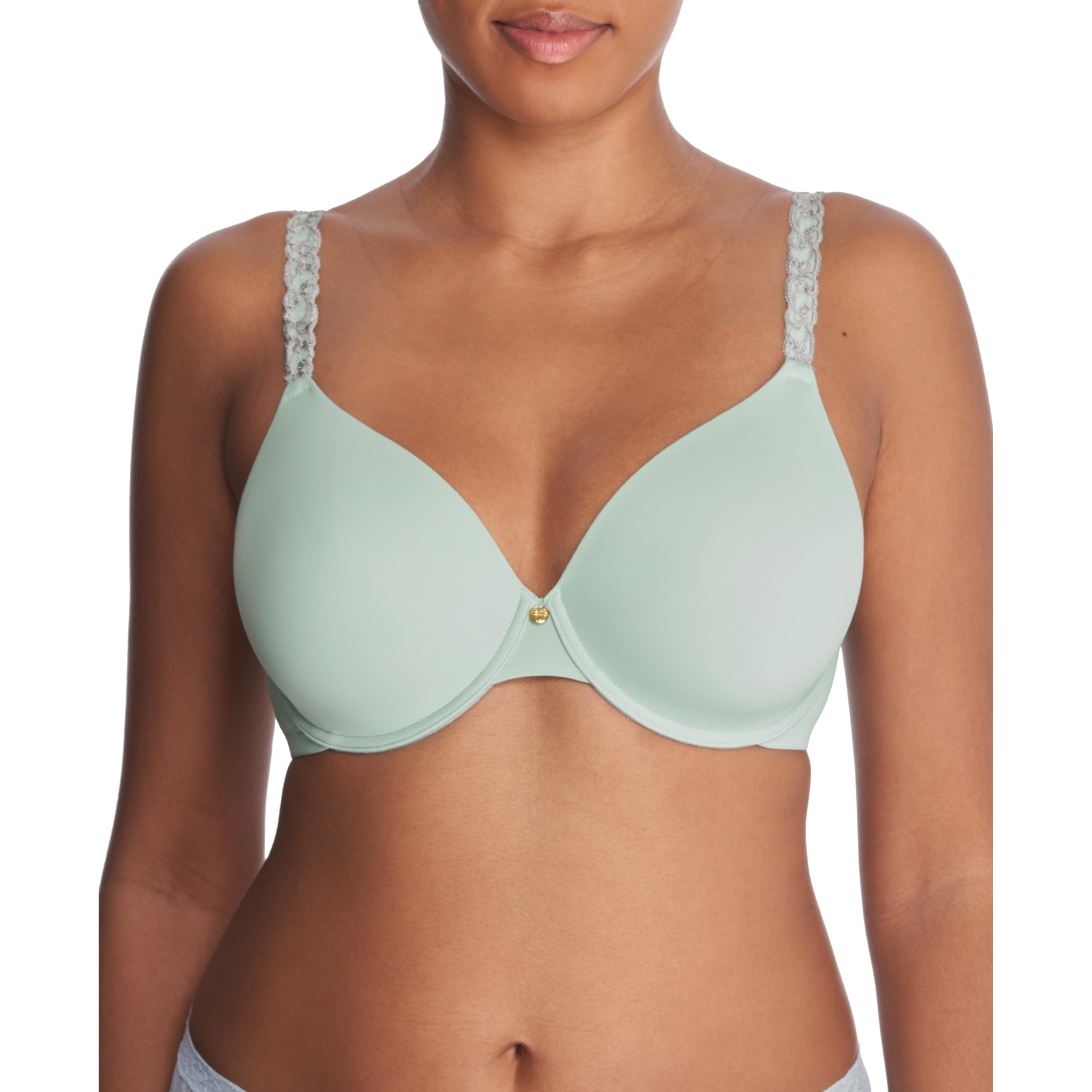 Natori Women’s Pure Luxe Custom Coverage Contour Underwire, Dew/Smoky