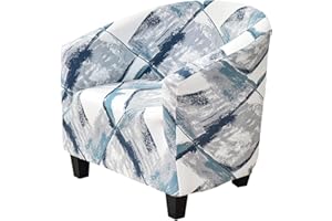 CRFATOP Club Chair Slipcover Stretch Tub Chair Cover Armchair Slipcovers Non-Slip Tub Chair Slipcover Couch Cover Elastic Sofa Cover for Bar Counter Living Room (Colorful A5)