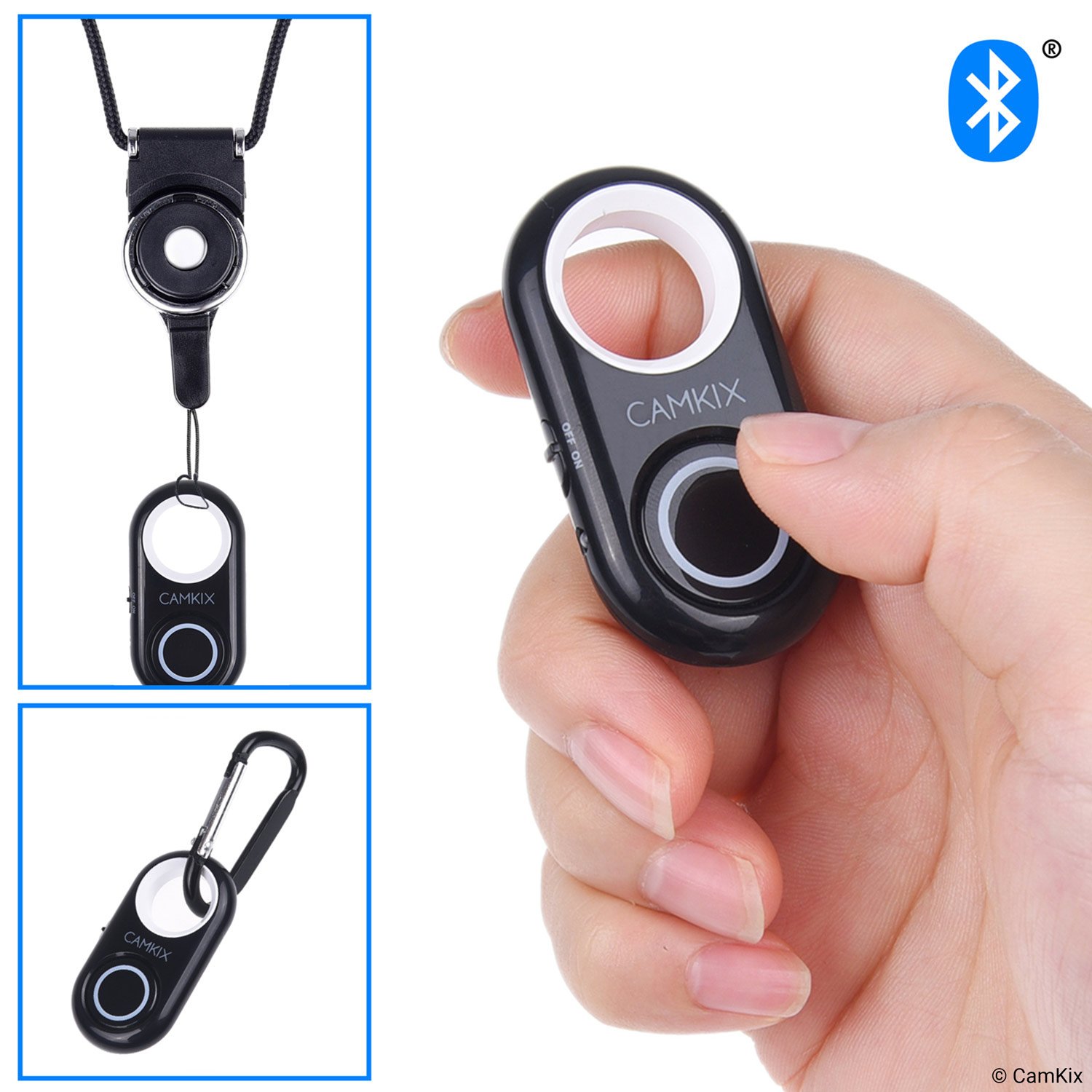 Telecomando Otturatore CamKix Bluetooth - Per Selfie E Video, Fino A 10m, Per IPhone/Android