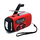 [Upgraded Version]RunningSnail Emergency Hand Crank Self Powered AM/FM NOAA Solar Weather Radio with LED Flashlight, 1000mAh Power Bank for iPhone/Smart Phone