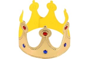 HARIENDNY Prince Golden King Crown Birthday Hat Dress-Up Set Party Accessory Supplies Headwear Photo Props