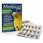 Wellgenix Menocet Plus Menopause Support - Natural Supplement for Women - Daily Relief Feminine Care - Helps with Hot Flashes, Night Sweats, Mood Swings & Irritability - 30 Tablets