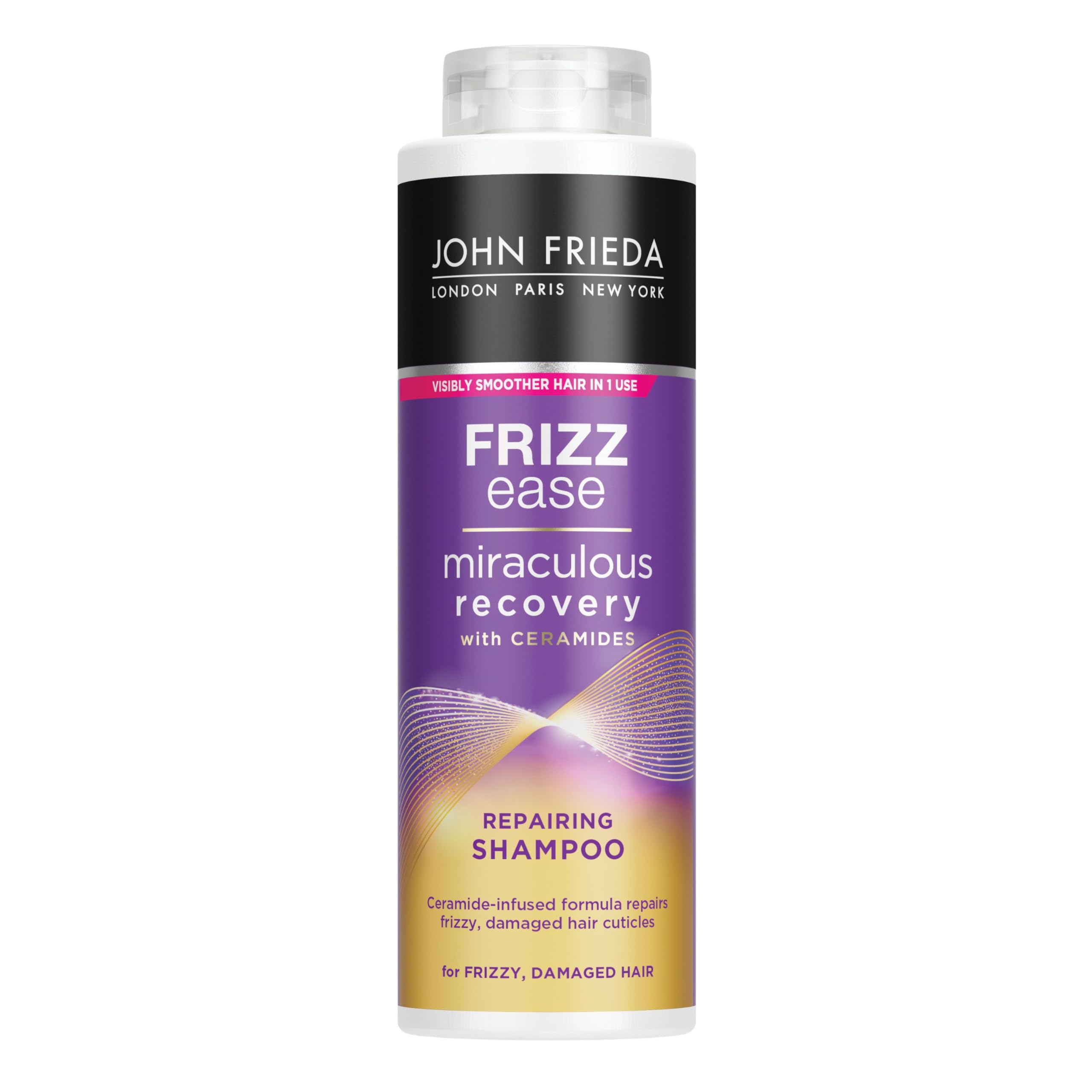 John Frieda Frizz Ease Miraculous Recovery Mini Shampoo 500ml, Moisturising Shampoo for Frizzy, Damaged Hair and Split Ends
