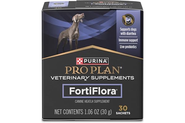 Purina Pro Plan Veterinary Supplements FortiFlora Daily Probiotics for Dogs, Helps Digestive Gut Health and Diarrhea - 30 ct. Box