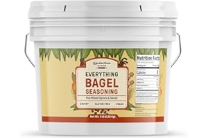 Unpretentious Everything Bagel Seasoning, 1 Gallon Bucket, Add Texture & Flavor to Any Recipe, Mix of Sesame Seeds, Garlic, Onion & Salt (80 Ounce)
