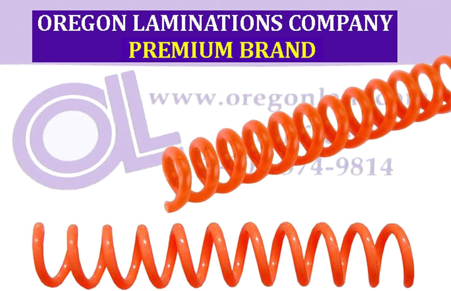 Ruby Red PMS 194 C 5/16 x 36inch pk of 100 Spiral Binding Coils 8mm 4