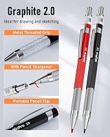 Nicpro 11 Pack Carpenter Pencil Set with Sharpener and Refills 2.0/2.8mm view 3