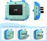HiMont Kids Camera Instant Print 20MP Dual Lens 32GB Blue 3 Rolls Paper view 7