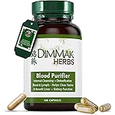 Dimmak Herbs Blood Purifier & Lymphatic Cleanse- Systemic Detox Supplement for Skin, Liver, & Immune Health- Organic Andrographis & Coptis Herbal Formula- Vegan, Non-Laxative- 100 Capsules