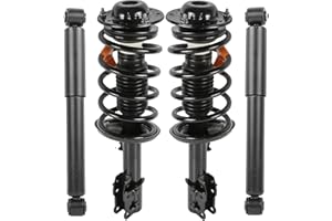 MOSTPLUS 172200 172199 Front and Rear Complete Strut Spring Assemblies Shock Absorber Compatible for 2004-2007 Chevy Malibu BASE-LS-LT(Set of 4)