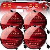 NJSBYL Red Lens LED Tail Turn Signal Light Assembly for Chevy C6 2005-2013 | Chevy-C6 Rear Driving Running Lights Brake Lamps Red Lens Replace OEM 22762674 25958215