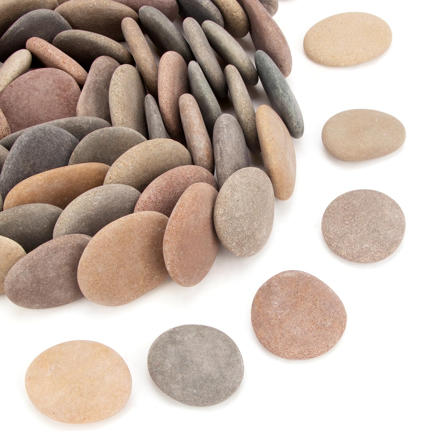 Photo 1 of *MISSING PARTS UNKNOWN*
About 190 PCS - 210 PCS (18 Pounds) Painting Rocks,River Rocks,1.1"-2.2" Craft Rocks,Flat Rocks,DIY Stones for Arts