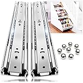 YENUO Heavy Duty Drawer Slides Full Extension Side Mount 12 14 16 18 20 22 24 26 28 30 32 34 36 40 Inch Metal Rails Track Guide Glides Runners 150lbs 1 Pair (Without Lock, 12 inch)