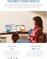 ARZOPA 14.0 Portable Monitor 1080p IPS HDR 3 in 1 USB-C HDMI Speaker Stand view 2