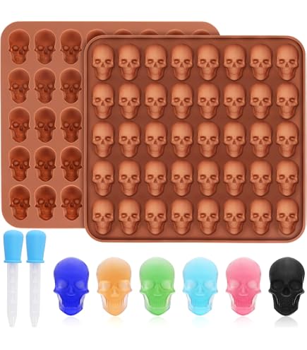 Molde De Silicona Para Piruletas De Halloween - Formas De Calabaza Y Fantasma, Incluye 100 Palitos
