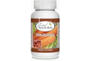 Total Natural Beta-Carotene 10,000 IU 250 Softgels - Antioxidant Support for Eye Health & Immune Function, Made in Canada